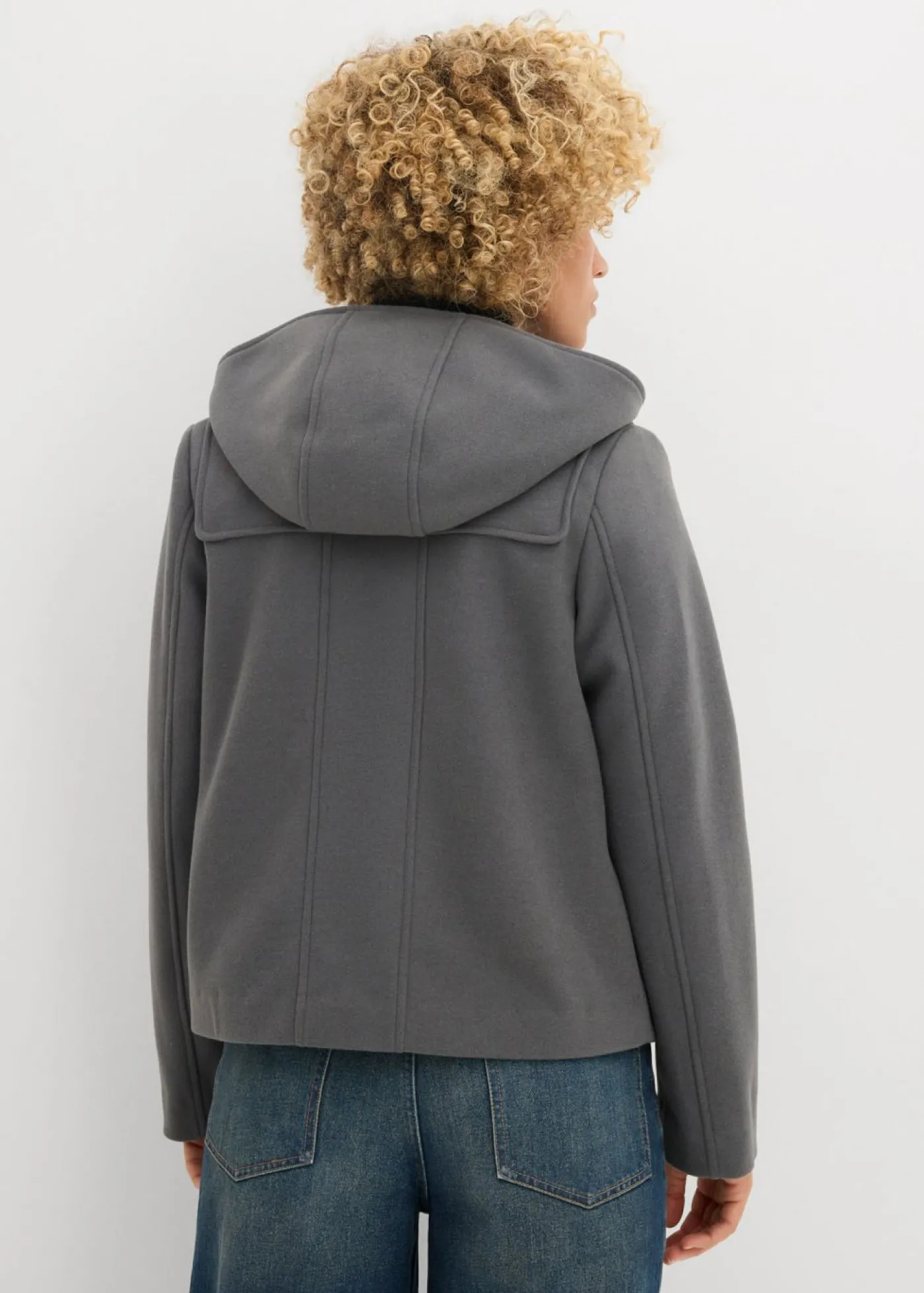 bonprix bonprix Trenca de imitación de lana antracita Discount