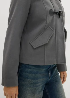 bonprix bonprix Trenca de imitación de lana antracita Discount