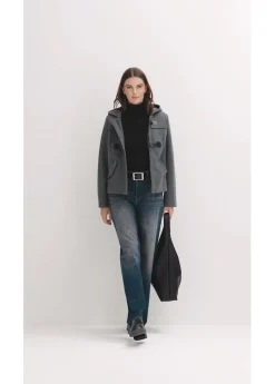bonprix bonprix Trenca de imitación de lana antracita Discount