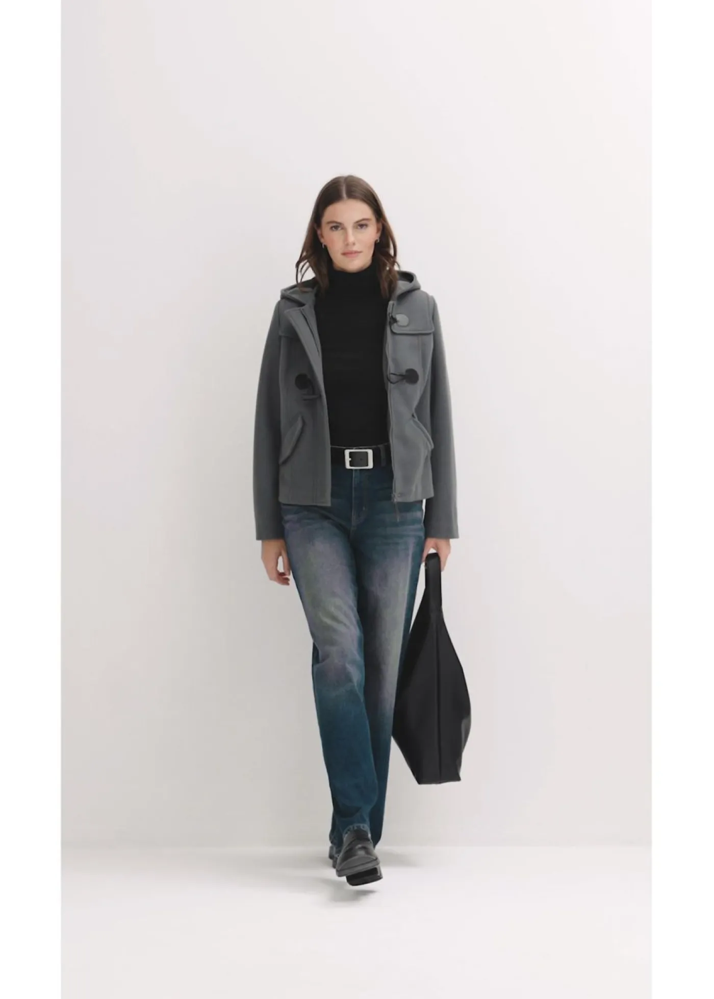 bonprix bonprix Trenca de imitación de lana antracita Discount