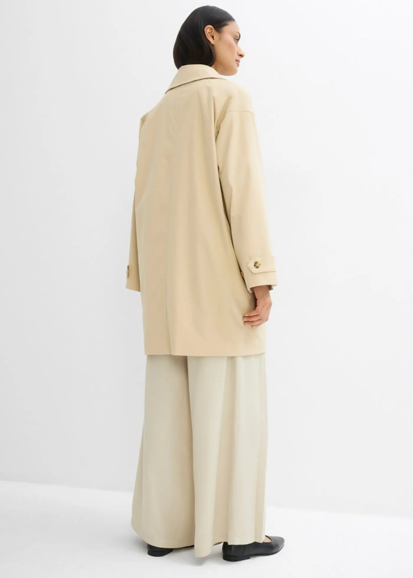 bonprix bonprix Trenca en corte A Beige verdoso Online