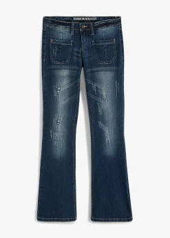 bonprix bonprix Vaquero bootcut con efecto descolorido azul noche denim New