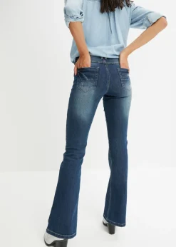 bonprix bonprix Vaquero bootcut con efecto descolorido azul noche denim New