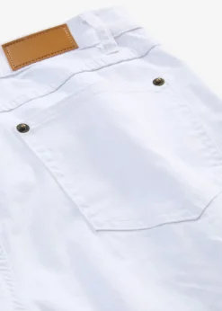 bonprix bonprix Vaquero de pernera ancha, mid waist, elástico Denim blanco Sale
