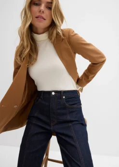 bonprix bonprix Vaquero mom, high waist, elásticos Azul oscuro denim