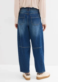 bonprix bonprix Vaqueros abullonados con talle medio azul oscuro denim usado New