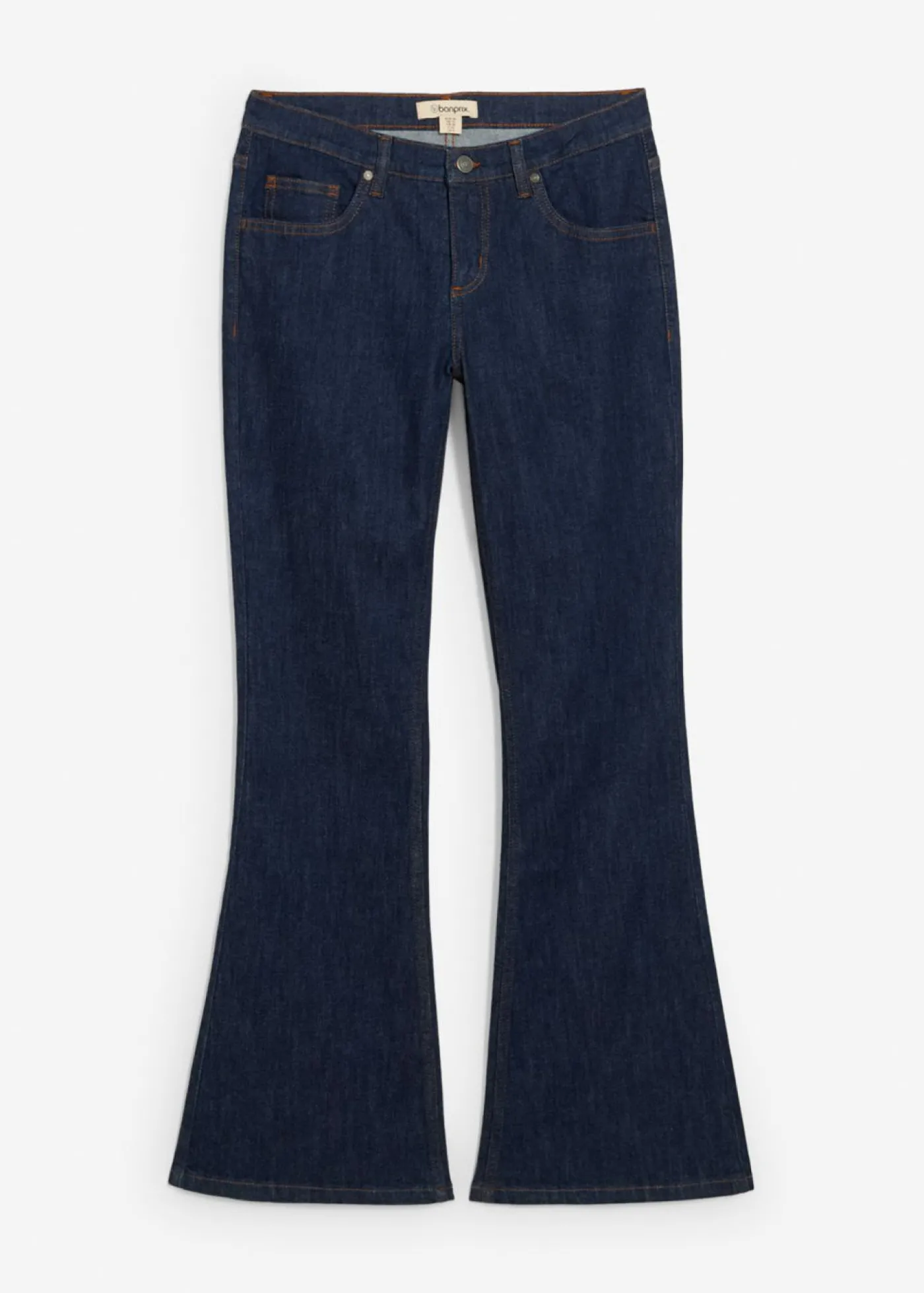 bonprix bonprix Vaqueros acampanados de talle medio Azul oscuro denim Hot