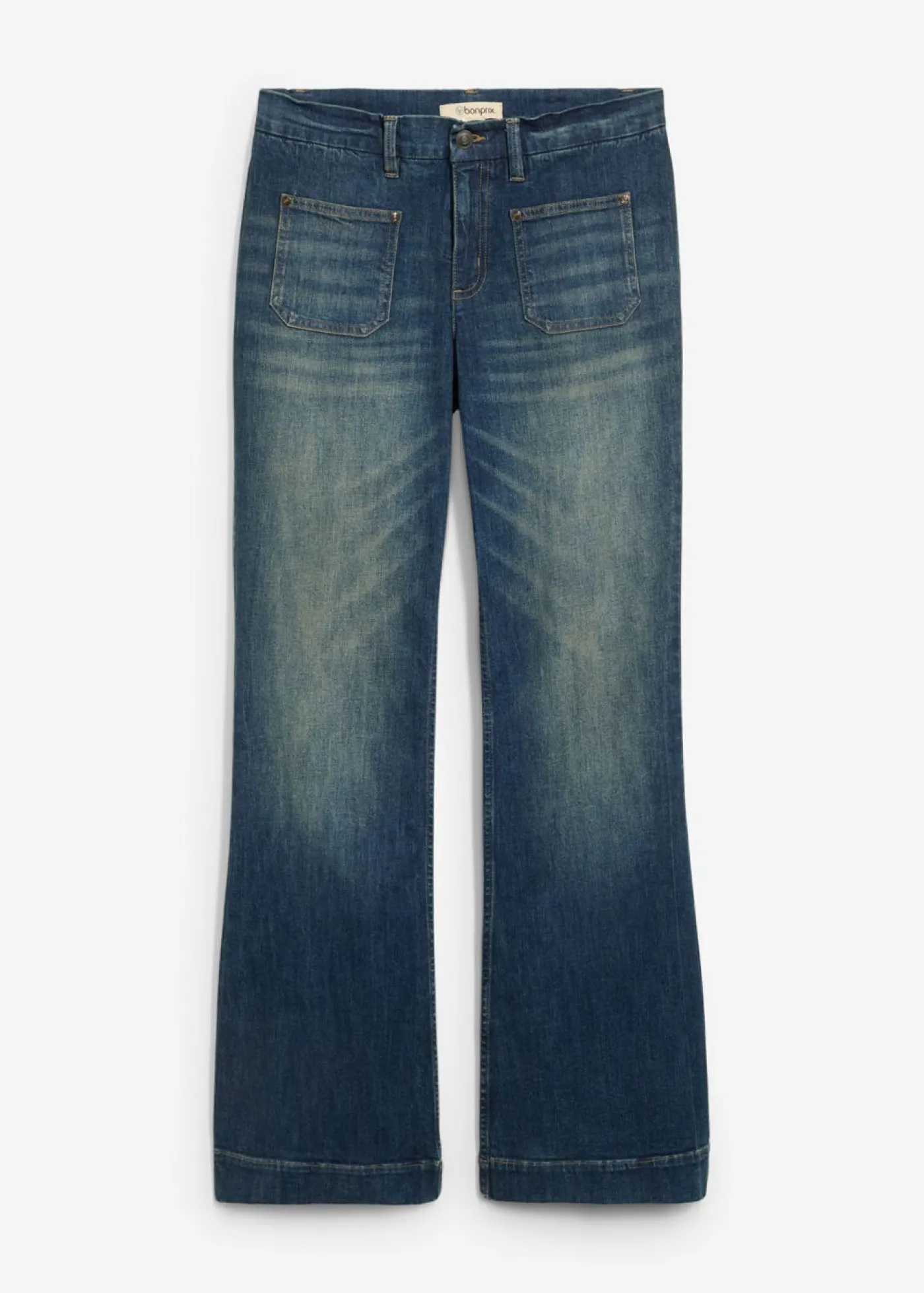 bonprix bonprix Vaqueros acampanados de talle medio Azul oscuro denim Hot