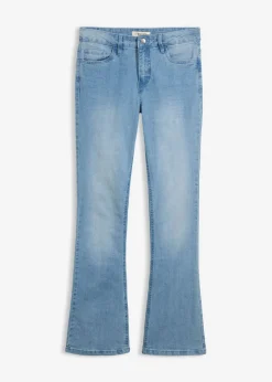 bonprix bonprix Vaqueros acampanados, mid waist, elásticos azul claro denim Sale