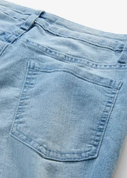 bonprix bonprix Vaqueros acampanados, mid waist, elásticos azul claro denim Sale