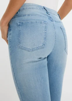 bonprix bonprix Vaqueros acampanados, mid waist, elásticos azul claro denim Sale