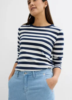 bonprix bonprix Vaqueros balloon, mid waist, super soft, cropped azul hielo denim usado Online