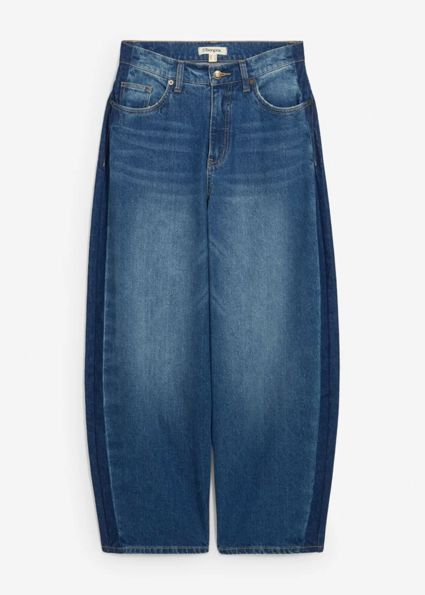 bonprix bonprix Vaqueros barrel, high waist, cropped Azul piedra usado Best