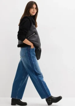 bonprix bonprix Vaqueros barrel, high waist, cropped Azul piedra usado Best