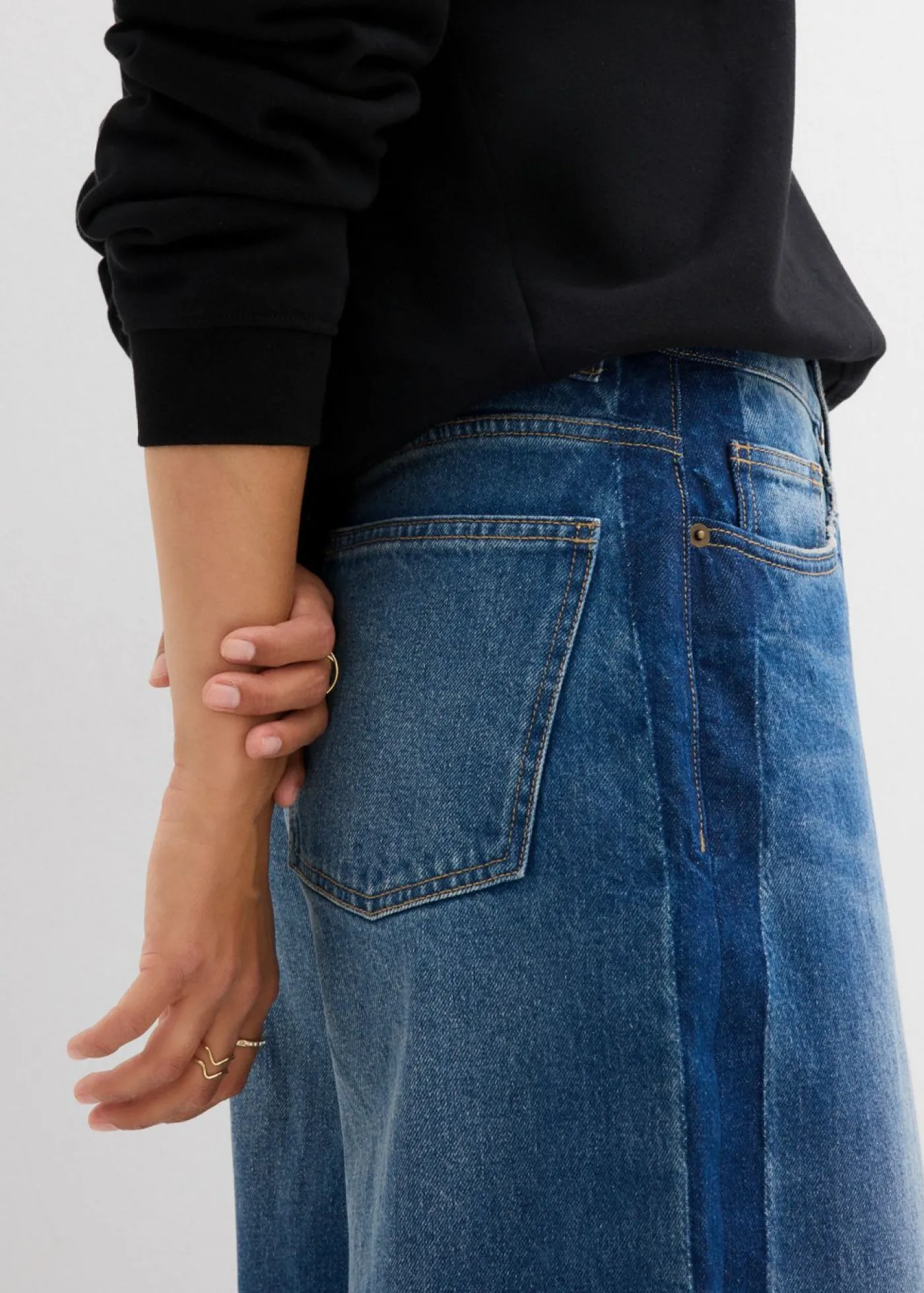 bonprix bonprix Vaqueros barrel, high waist, cropped Azul piedra usado Best