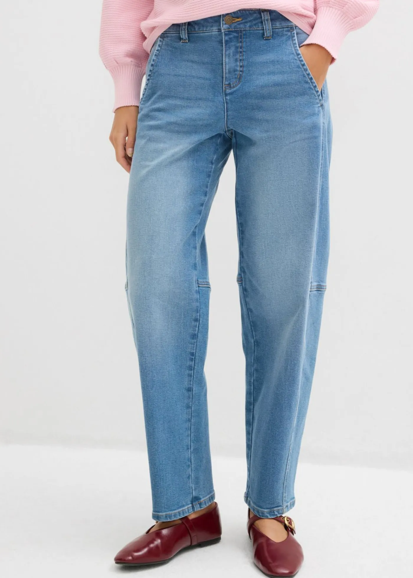 bonprix bonprix Vaqueros barrel, mid waist azul medio denim usado Online