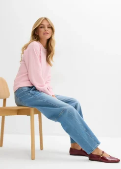 bonprix bonprix Vaqueros barrel, mid waist azul medio denim usado Online