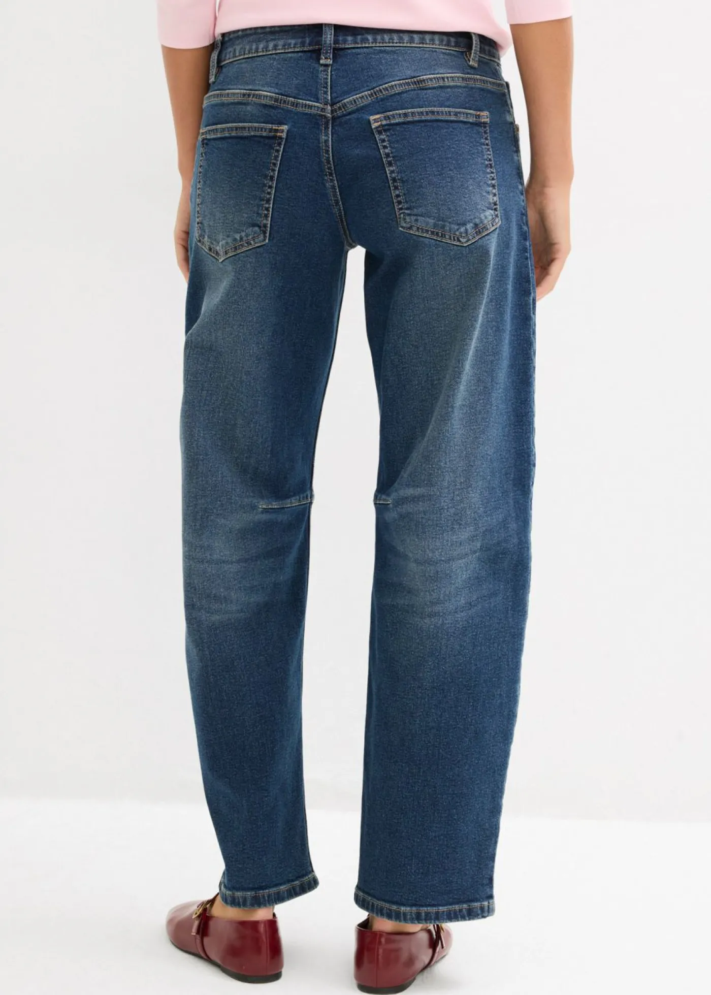bonprix bonprix Vaqueros barrel, mid waist azul oscuro denim usado New