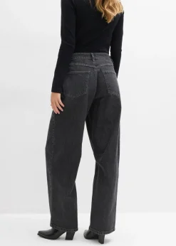 bonprix bonprix Vaqueros barrel, mid waist denim gris oscuro usado Clearance