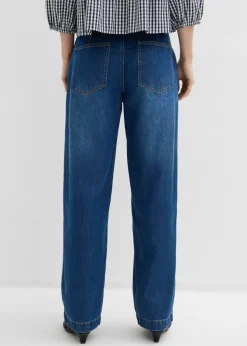 bonprix bonprix Vaqueros barrel, mid waist Azul piedra usado Discount