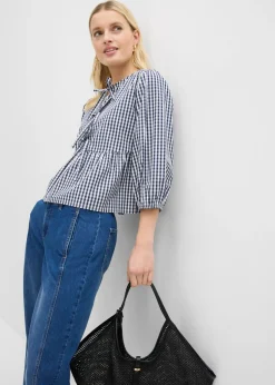 bonprix bonprix Vaqueros barrel, mid waist Azul piedra usado Discount