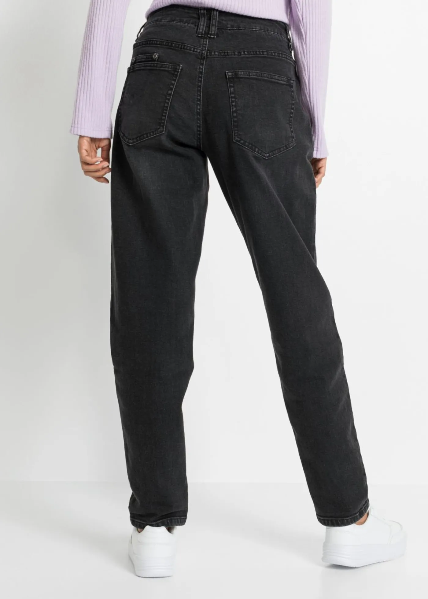 bonprix bonprix Vaqueros barrel, mid waist, elástico denim negro Best