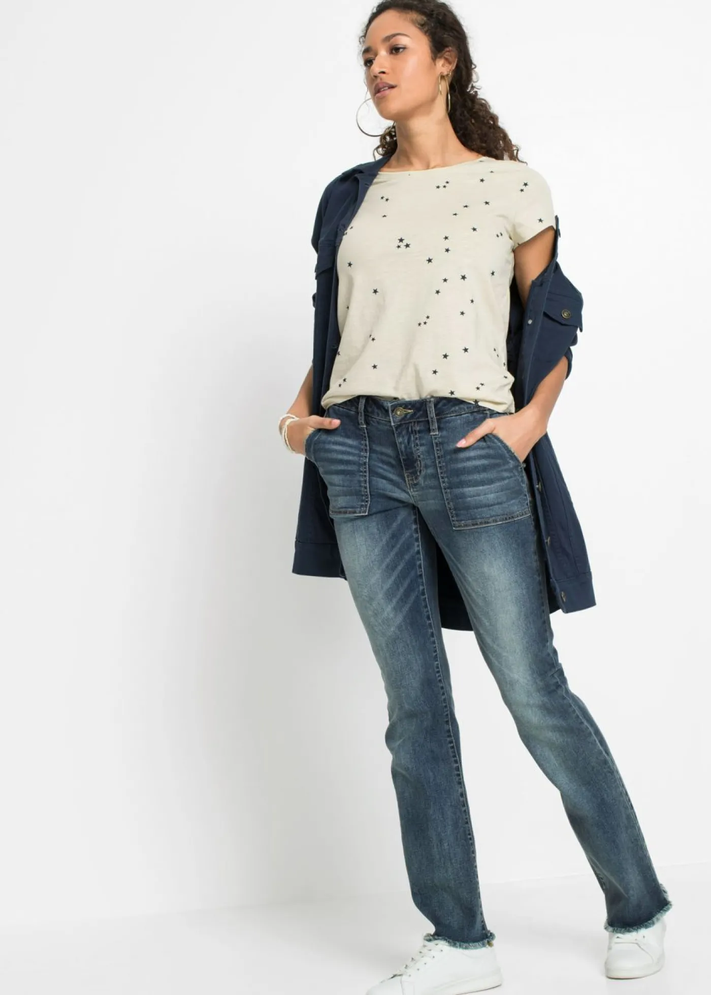 bonprix bonprix Vaqueros bootcut Piedra azulada Online
