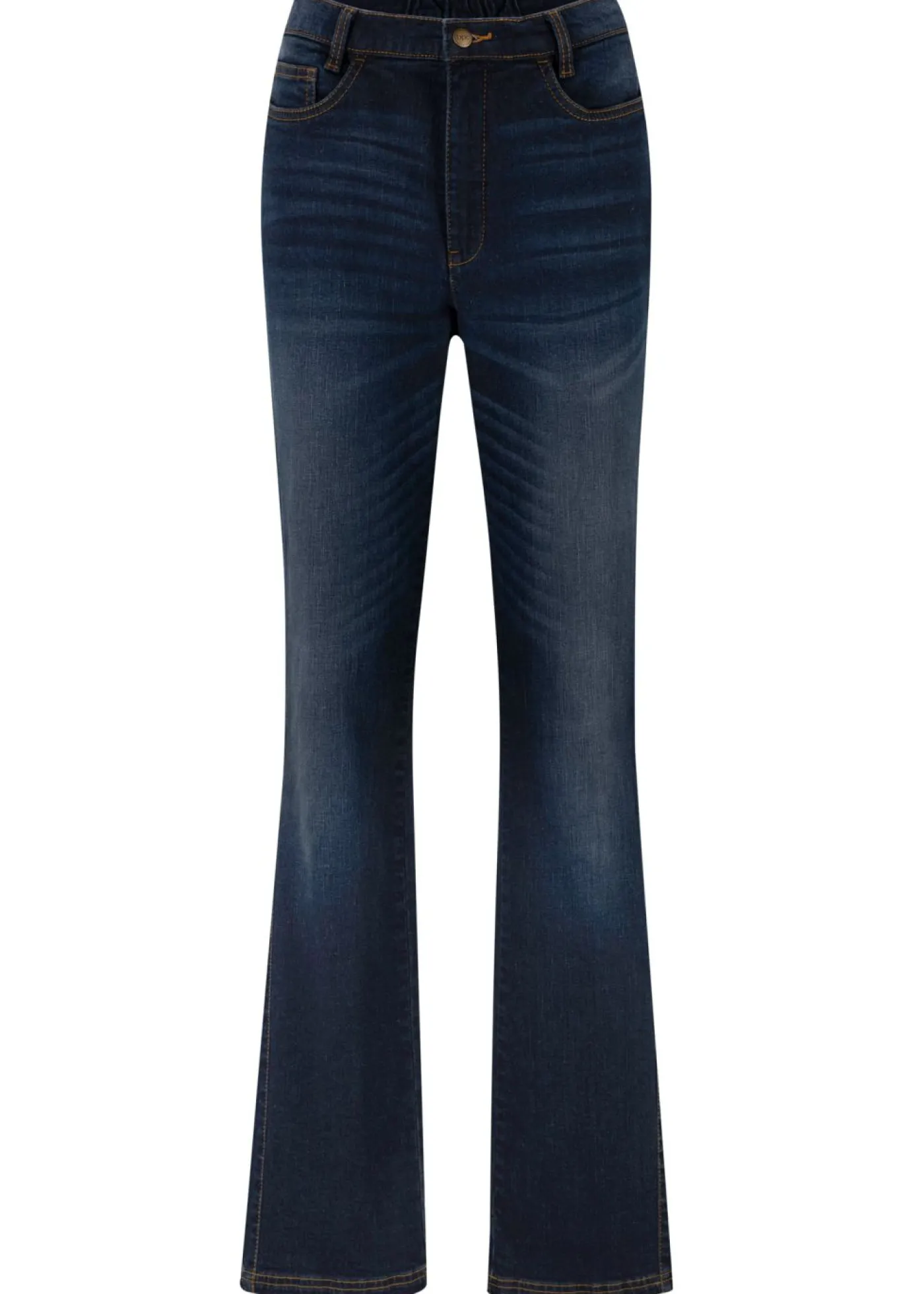 bonprix bonprix Vaqueros bootcut, high waist, cintura cómoda Azul oscuro denim Outlet