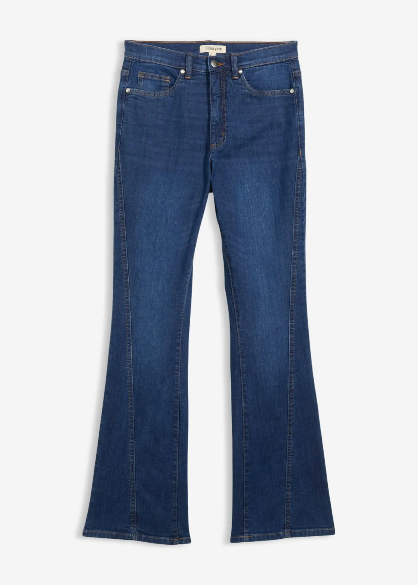 bonprix bonprix Vaqueros bootcut, high waist azul oscuro denim usado Discount