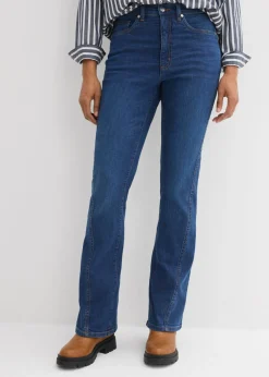 bonprix bonprix Vaqueros bootcut, high waist azul oscuro denim usado