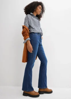 bonprix bonprix Vaqueros bootcut, high waist azul oscuro denim usado