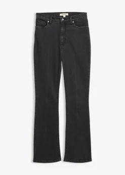 bonprix bonprix Vaqueros bootcut, high waist Denim gris oscuro desgastado New