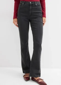 bonprix bonprix Vaqueros bootcut, high waist Denim gris oscuro desgastado New
