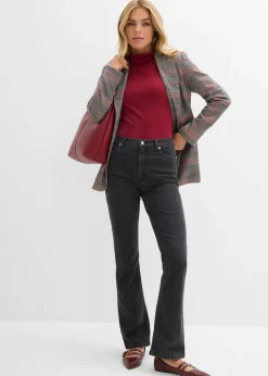 bonprix bonprix Vaqueros bootcut, high waist Denim gris oscuro desgastado New