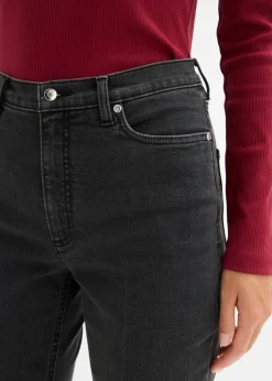 bonprix bonprix Vaqueros bootcut, high waist Denim gris oscuro desgastado New