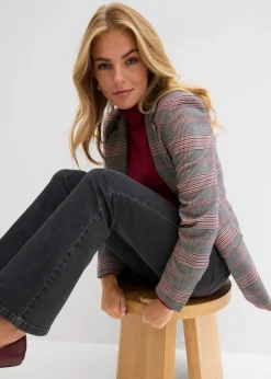 bonprix bonprix Vaqueros bootcut, high waist Denim gris oscuro desgastado New