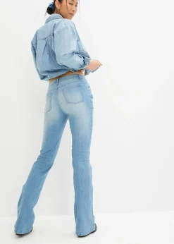 bonprix bonprix Vaqueros bootcut, mid waist, elásticos Denim claro Online