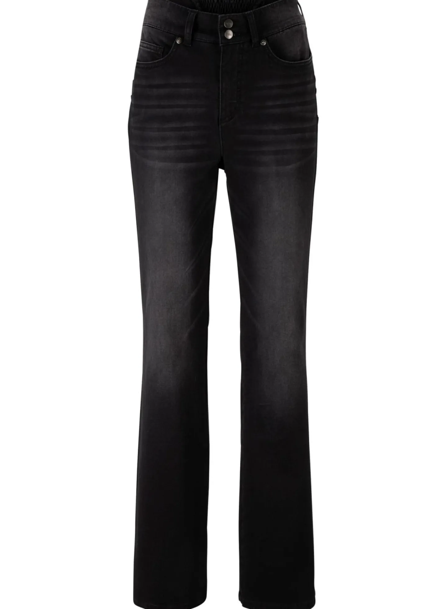bonprix bonprix Vaqueros bootcut, mid waist, moldeadores denim negro Discount