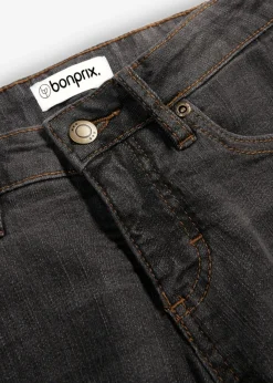 bonprix bonprix Vaqueros bootcut mid waist, elásticos Negro desgastado Discount
