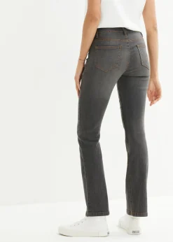 bonprix bonprix Vaqueros bootcut mid waist, elásticos Negro desgastado Discount