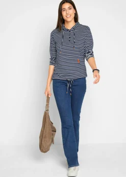 bonprix bonprix Vaqueros bootcut, mid waist, de algodón orgánico Azul Outlet
