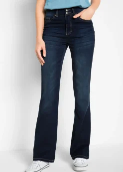 bonprix bonprix Vaqueros bootcut, mid waist, moldeadores denim oscuro New