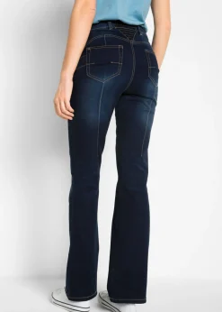 bonprix bonprix Vaqueros bootcut, mid waist, moldeadores denim oscuro New
