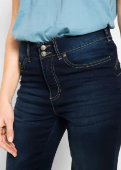 bonprix bonprix Vaqueros bootcut, mid waist, moldeadores denim oscuro New