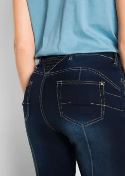 bonprix bonprix Vaqueros bootcut, mid waist, moldeadores denim oscuro New