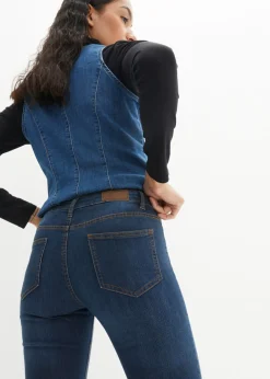 bonprix bonprix Vaqueros bootcut mid waist, elásticos Azul marino desgastado Sale