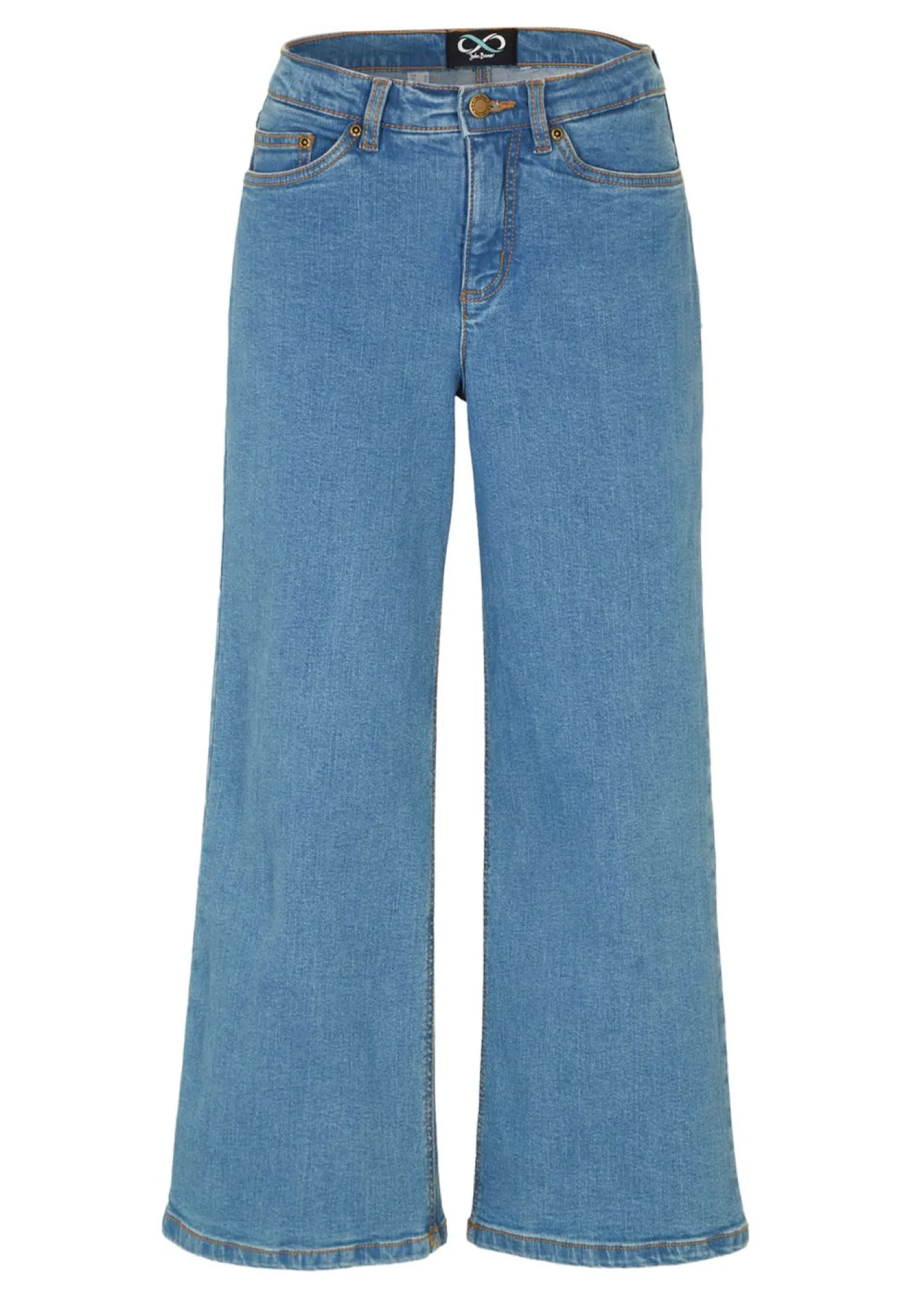 bonprix bonprix Vaqueros capri anchos Essential Azul piedra Sale