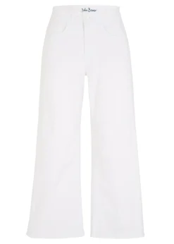 bonprix bonprix Vaqueros capri de corte ancho Sarga blanca