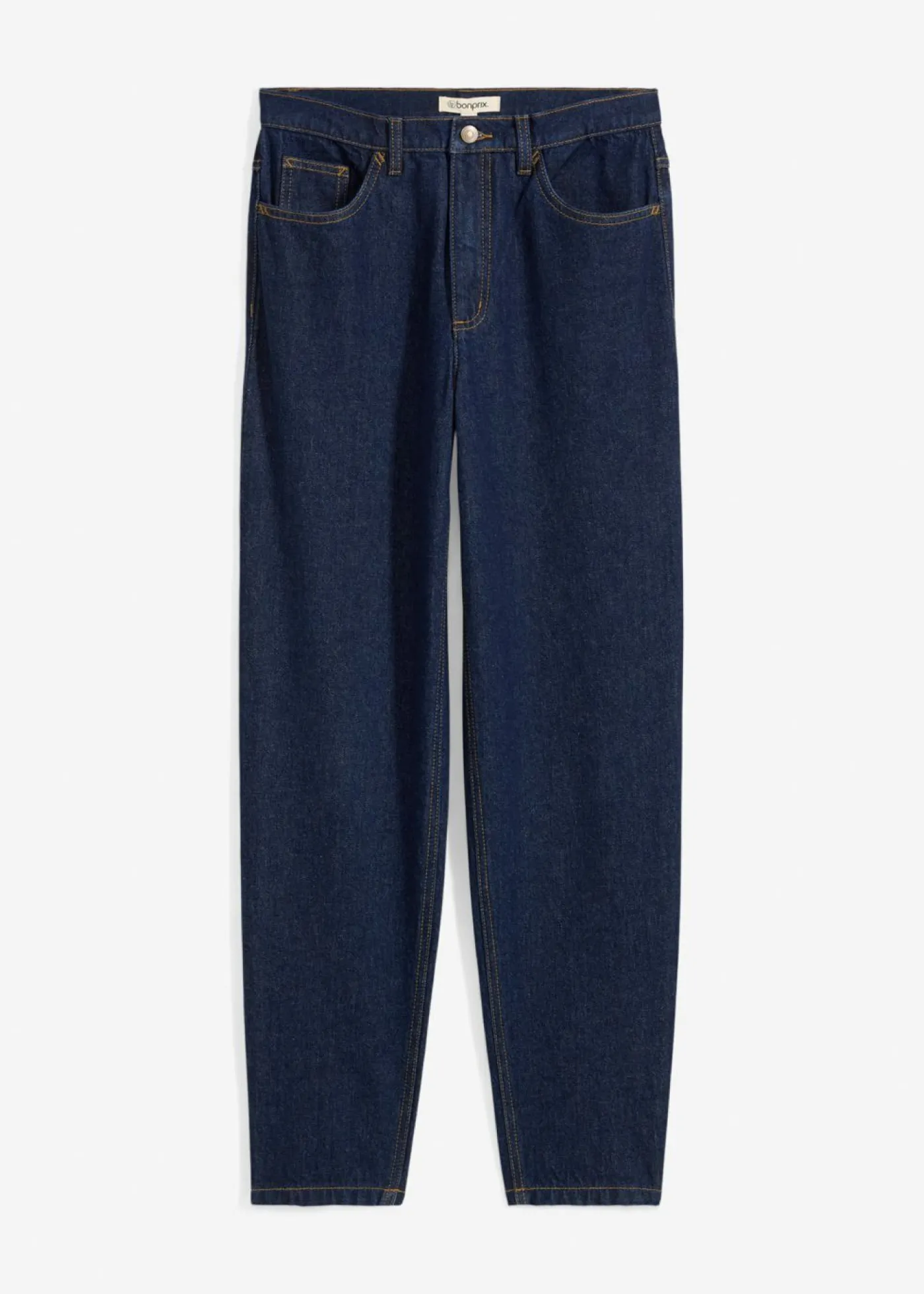 bonprix bonprix Vaqueros capri de talle alto con corte mom Azul oscuro denim Outlet