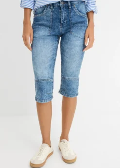 bonprix bonprix Vaqueros capri elásticos Azul claro Best